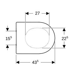 Geberit Acanto WC-Sitz mit Absenkautomatik, ohne Quick-Release-Scharniere, Befestigu... GEBERIT-500660012 4025416589402 (Abb. 1)
