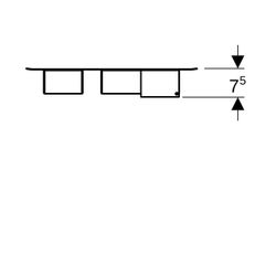 Geberit Magnettafel mit Stauboxen Weiß/pulverbeschichtet matt, Lava pulverbeschichte... GEBERIT-500649012 4022009354683 (Abb. 1)