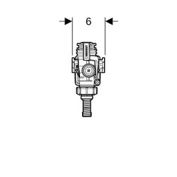 Geberit Füllventil Typ 383 Wasseranschluss seitlich 3/8", Nippel aus Messing, für Au... GEBERIT-240700005 4064746036989 (Abb. 1)
