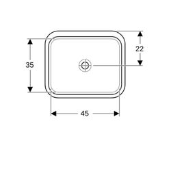 Geberit VariForm Unterbauwaschtisch rechteckig Breite 45cm, Tiefe 44cm, ohne Hahnloc... GEBERIT-500763012 4025416763376 (Abb. 1)