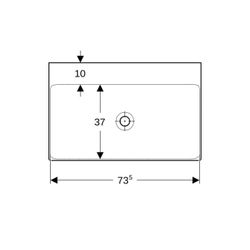 Geberit ONE Waschtisch Abgang vertikal, Breite 75cm, Tiefe 48cm, ohne Hahnloch, ohne... GEBERIT-505021012 4025410953698 (Abb. 1)