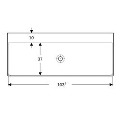 Geberit ONE Waschtisch Abgang vertikal, Breite 105cm, Tiefe 48cm, ohne Hahnloch, ohn... GEBERIT-505021014 4025410953711 (Abb. 1)