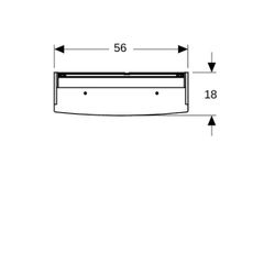Geberit Option Basic Spiegelschrank, Beleuchtung, 2 Türen, 56x67,7x18cm, CEE 7/4,7/3... GEBERIT-500258001 4025416355489 (Abb. 1)