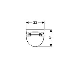 Geberit Renova S Urinal mit Deckel, Zulauf von hinten, Abgang nach hinten oder unten... GEBERIT-503110001 4064746028427 (Abb. 1)