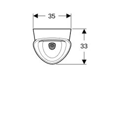 Geberit Renova M Urinal, Zulauf von hinten, Abgang nach hinten oder unten, Weiß, Ker... GEBERIT-503120008 4064746028601 (Abb. 1)