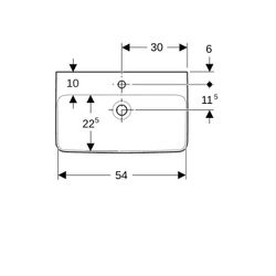 Geberit Renova Compact Waschtisch, 60x37cm, Hahnloch, ohne Überlauf, Weiß... GEBERIT-502999001 4064746008238 (Abb. 1)