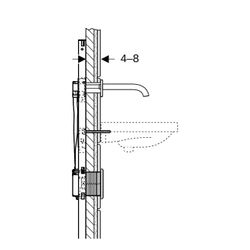 Geberit Verlängerungsset für Piave und Brenta Waschtischarmaturen, Wandmontage, mit ... GEBERIT-244622001 4025410785299 (Abb. 1)