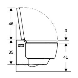 Geberit AquaClean Mera Comfort Dusch-WC-Komplettanlage, Wand-WC, Alpinweiß... GEBERIT-146210111 4025416317630 (Abb. 1)