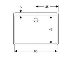Geberit Publica Mehrzweckbecken mit Überlauf 70x20x50cm... GEBERIT-361370000 4022009080537 (Abb. 1)