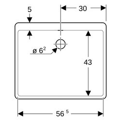 Geberit Mehrzweckbecken Publica, 60x20x50cm, Sanitärkeramik, Weiß, 361360000... GEBERIT-361360000 4022009080520 (Abb. 1)
