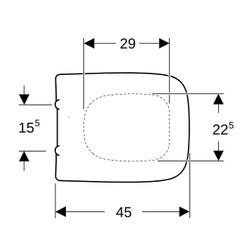 Geberit Renova Plan WC-Sitz eckiges Design, Befestigung von unten ohne Absenkautomat... GEBERIT-572110000 4022009305661 (Abb. 1)