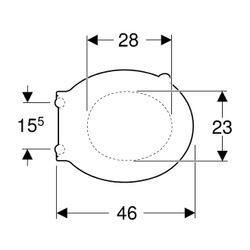 Geberit Renova Comfort WC-Sitz barrierefrei, antibakteriell, Befestigung von unten, ... GEBERIT-572850000 4022009354119 (Abb. 1)