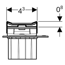 Geberit CleanLine20 Duschrinne, Länge 30-160cm, Edelstahl elektropoliert/gebürstet... GEBERIT-154453KS1 4025410637376 (Abb. 1)