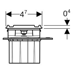 Geberit CleanLine60 Duschrinne, für dünne Bodenbeläge Länge 30-90cm... GEBERIT-154458001 4025416383147 (Abb. 1)