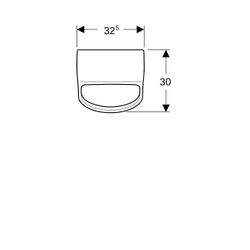 Geberit Renova Plan Urinal Zulauf von hinten, Abgang nach hinten, Tiefe 30cm, Zulauf... GEBERIT-235100000 4022009305807 (Abb. 1)