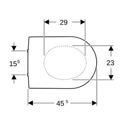 Geberit Renova Plan WC-Sitz Befür von oben, Absenkautomatik, o. Quick-Release-Scharn... GEBERIT-573085000 4022009284768 (Abb. 1)