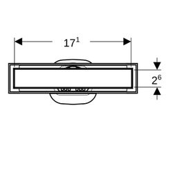 Geberit CleanLine Duschrinne, befliesbar Sonderanfertigung/Edelstahl gebürstet... GEBERIT-154455001 4025416800187 (Abb. 1)