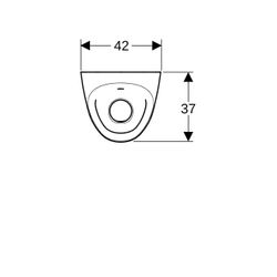 Geberit Tamina Urinal für Unterputzsteuerung Zulauf hinten, Weiß... GEBERIT-116140001 4025416696018 (Abb. 1)