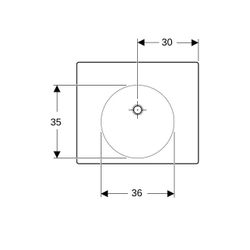Geberit Preciosa 2 Waschtisch mit Ablagefläche, Breite 60cm, Tiefe 50cm, ohne Hahnlo... GEBERIT-123261600 4022009319651 (Abb. 1)