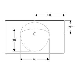 Geberit Preciosa Waschtisch mit Ablagefläche, Breite 100cm, Tiefe 55cm, ohne Hahnloc... GEBERIT-124220600 4022009232158 (Abb. 1)