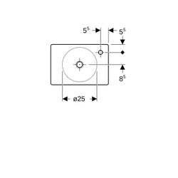 Geberit Preciosa 2 Handwaschbecken, 40x10,5x28cm, Hahnloch rechts, ohne Überlauf, We... GEBERIT-273240000 4022009311389 (Abb. 1)