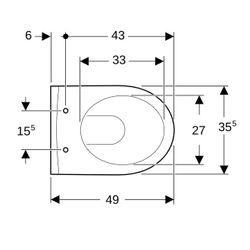 Geberit iCon Wand-WC Tiefspüler, verkürzte Ausladung, geschlossene Form, Tiefe 49cm,... GEBERIT-204030000 4022009313529 (Abb. 1)