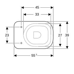 Geberit Renova Comfort Square Stand-WC Tiefspüler, erhöht, H 46cm, teilgeschlossene ... GEBERIT-218500000 4022009312010 (Abb. 1)