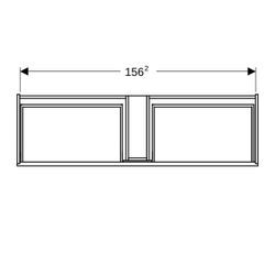 Geberit Xeno2 Unterschrank für Waschtisch aus Mineralwerkstoff, 2 Schubladen, 159,5x... GEBERIT-500346001 4025416355687 (Abb. 1)