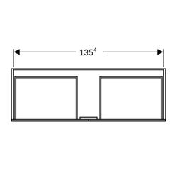 Geberit Xeno2 Unterschrank für Waschtisch aus Mineralwerkstoff, 2 Schubladen, 139,5x... GEBERIT-500347001 4025416361213 (Abb. 1)