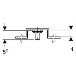 Geberit FlowFit Anschlusswinkel 90 Grad vormontiert, einfach, abgesetzt, D 20mm, Rp ... GEBERIT-619631001 4025416602347 (Abb. 1)