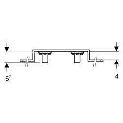 Geberit FlowFit Anschlusswinkel 90 Grad vorm. zweifach abgesetzt D 20mm Rp 1/2" L1 5... GEBERIT-619651001 4025416602521 (Abb. 1)