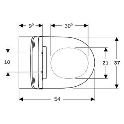 Geberit ONE Set Wand-WC Tiefspüler, geschlossene Form, TurboFlush, mit WC-Sitz, Weiß... GEBERIT-500201011 4025416301653 (Abb. 1)