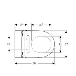 Geberit ONE Set Wand-WC Tiefspüler, geschlossene Form, TurboFlush, mit WC-Sitz, Hoch... GEBERIT-500202011 4025416301660 (Abb. 1)