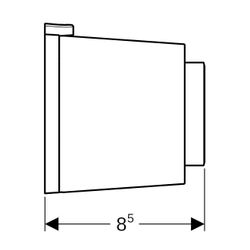 Geberit Typ 01 Fernbetätigung pneumatisch, für 1-Mengen-Spülung, Aufputz-Drücker, Al... GEBERIT-116046111 4025416322498 (Abb. 1)