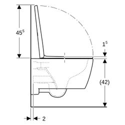 Geberit iCon Set Wand-WC Tiefspüler geschlossene Form Rimfree, WC-Sitz T 53cm Absenk... GEBERIT-501664001 4025410870612 (Abb. 1)