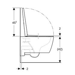 Geberit iCon Set Wand-WC Tiefspüler geschl. Form Rimfree, WC-Sitz T 53cm Absenkaut. ... GEBERIT-501664008 4025410949875 (Abb. 1)