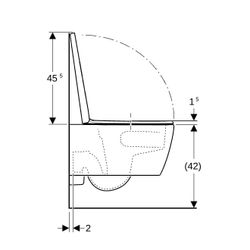 Geberit iCon Wand-WC-Set Tiefspüler geschl. Keramikdesign TurboFlush Weiß, WC-Sitz 5... GEBERIT-503045008 4064746019807 (Abb. 1)