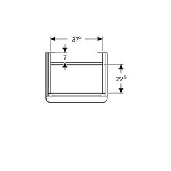 Geberit Smyle Square Unterschrank für Handwaschbecken, 1 Tür, Anschlag Rechts, 44,2x... GEBERIT-500350001 4025416358442 (Abb. 1)