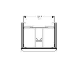 Geberit Smyle Square Unterschrank für Waschtisch, 2 Schubladen, 58,4x61,7x47cm, Weiß... GEBERIT-500352001 4025416424611 (Abb. 1)