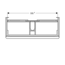 Geberit Smyle Square Unterschrank für Waschtisch, 2 Schubladen, 118,4x61,7x47cm, Wei... GEBERIT-500355001 4025416357032 (Abb. 1)