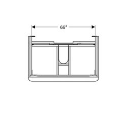 Geberit Smyle Square Unterschrank für Waschtisch, 2 Schubladen, 73,4x61,7x47cm, Sand... GEBERIT-500353JL1 4025416432128 (Abb. 1)