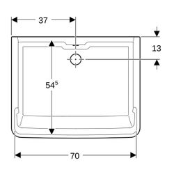 Geberit Publica Garda Mehrzweckbecken, 74x35x58,5cm... GEBERIT-355675000 4022009080360 (Abb. 1)
