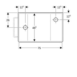 Geberit Publica Gipsfangbecken Oberteil, 78x23,5x51,5cm... GEBERIT-362511000 4022009080544 (Abb. 1)