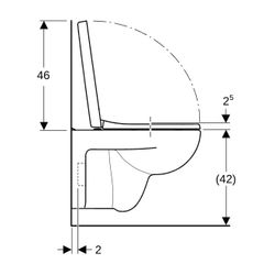 Geberit Renova Plan Set Wand-WC Tiefspüler, mit WC-Sitz Tiefe 54cm, Weiß... GEBERIT-501758001 4025410893017 (Abb. 1)