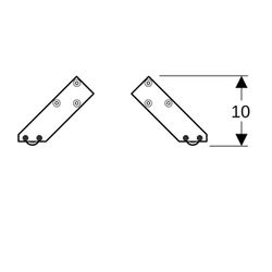 Geberit Set Füße Höhe 18cm, Hochglanz verchromt... GEBERIT-502329001 4025410941855 (Abb. 1)