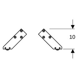 Geberit Füße schmal, 22,5-23,3cm, Aluminium, Chrom, 502330001... GEBERIT-502330001 4025410941862 (Abb. 1)