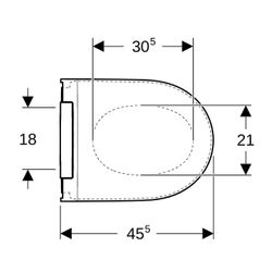 Geberit ONE WC-Sitz Hochglanz verchromt, Absenkautomatik, Quick-Release-Scharniere, ... GEBERIT-243989212 4025410529619 (Abb. 1)