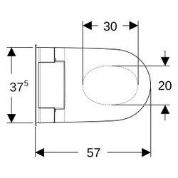 Geberit AquaClean Sela Dusch-WC, spülrandlos, 37,5x40x57cm, Keramik, Weiß... GEBERIT-146226011 4025410121875 (Abb. 1)
