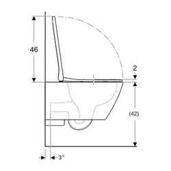 Geberit Smyle Square Set Wand-WC Tiefspüler, geschlossene Form, Rimfree, mit WC-Sitz... GEBERIT-500683002 4025410896001 (Abb. 1)