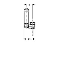 Geberit Clou Waschbeckenablauf Raumsparmodell schmal mit Hebelbetätigung, Ventilabde... GEBERIT-152051011 4025410931825 (Abb. 1)